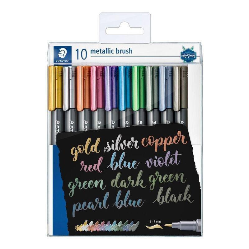 STAEDTLER - Staedtler DJ Metalic Marker Brush Set (Pack of 10)