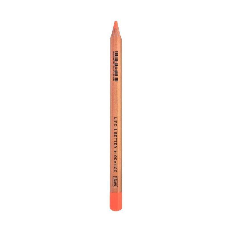 Legami Life Is Better In - Jumbo Fluorescent Coloured Crayons - Orange, , large image number 0
