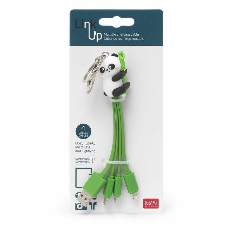 Legami Link Up - Multiple Charging Cable - Panda, , large image number 0