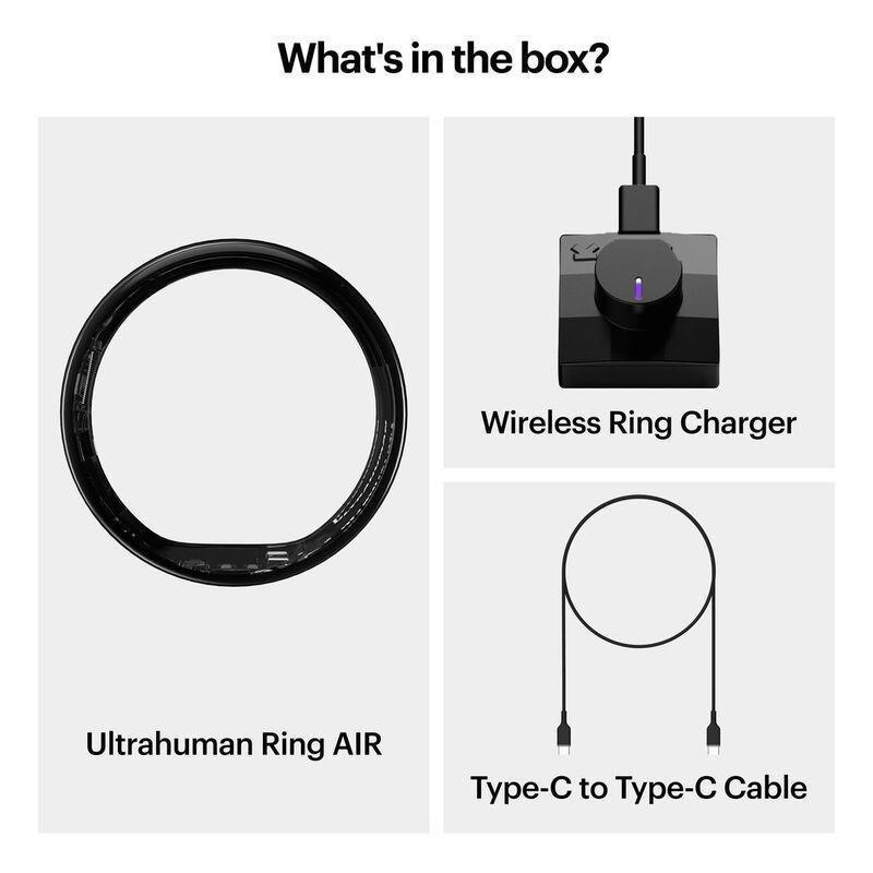 Ultrahuman Ring AIR Smart Ring - Size 14 - Aster Black, , large image number 5