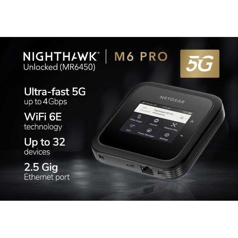 NETGEAR Nighthawk M6 Pro 5G WiFi 6E Mobile Hotspot Router Unlocked (4Gbps), , large image number 1