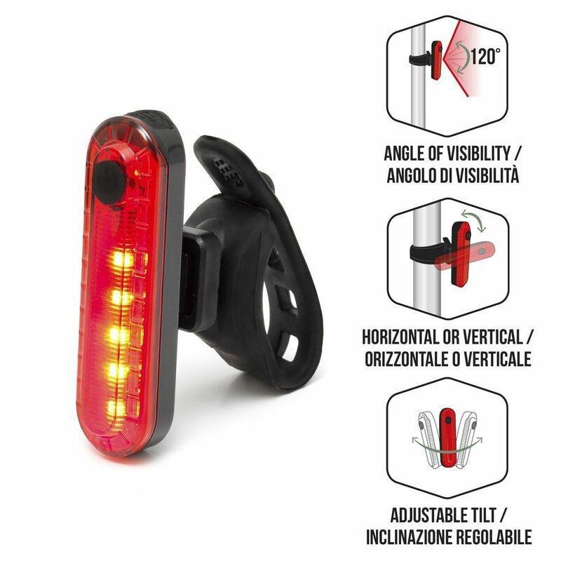 Legami Rechargeable Bike Light Red, , large image number 1