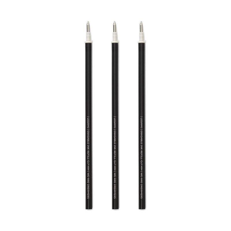 LEGAMI Refill Set for Erasable Gel Pens – black