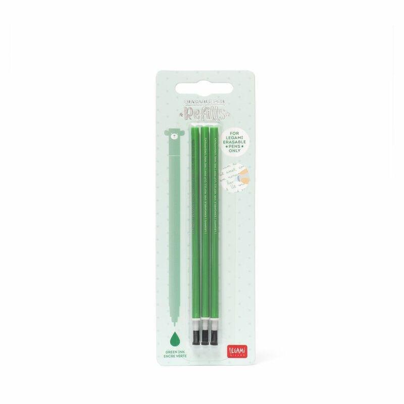 Legami Refill Erasable Pen - Green (Pack of 3), , large image number 1