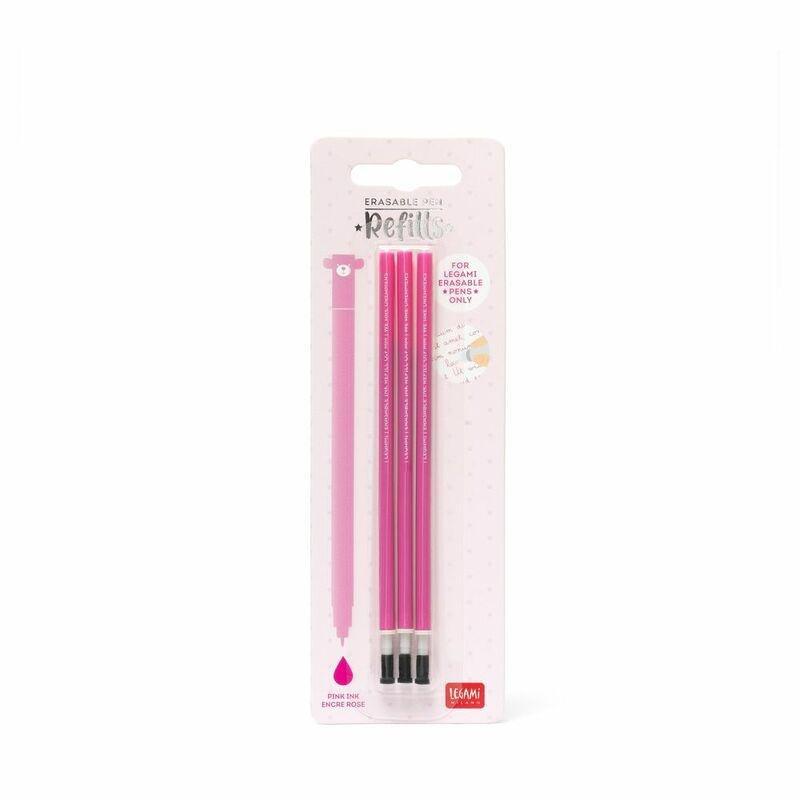 Legami Refill Erasable Pen - Pink (Pack of 3), , large image number 1