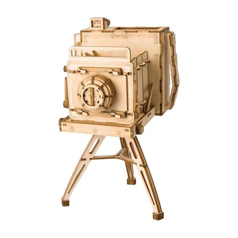 Robotime Rolife Vintage Camera Original Wood, , large image number 0