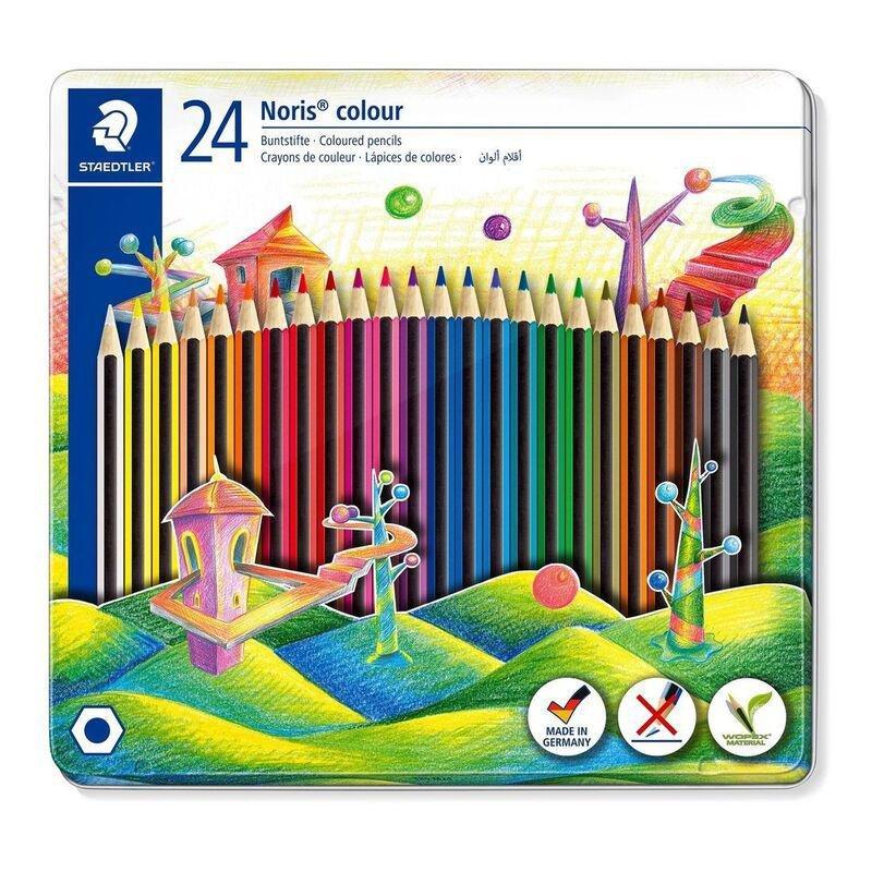 Staedtler Noris Colored Pencils Metal Set (Pack of 24), , medium