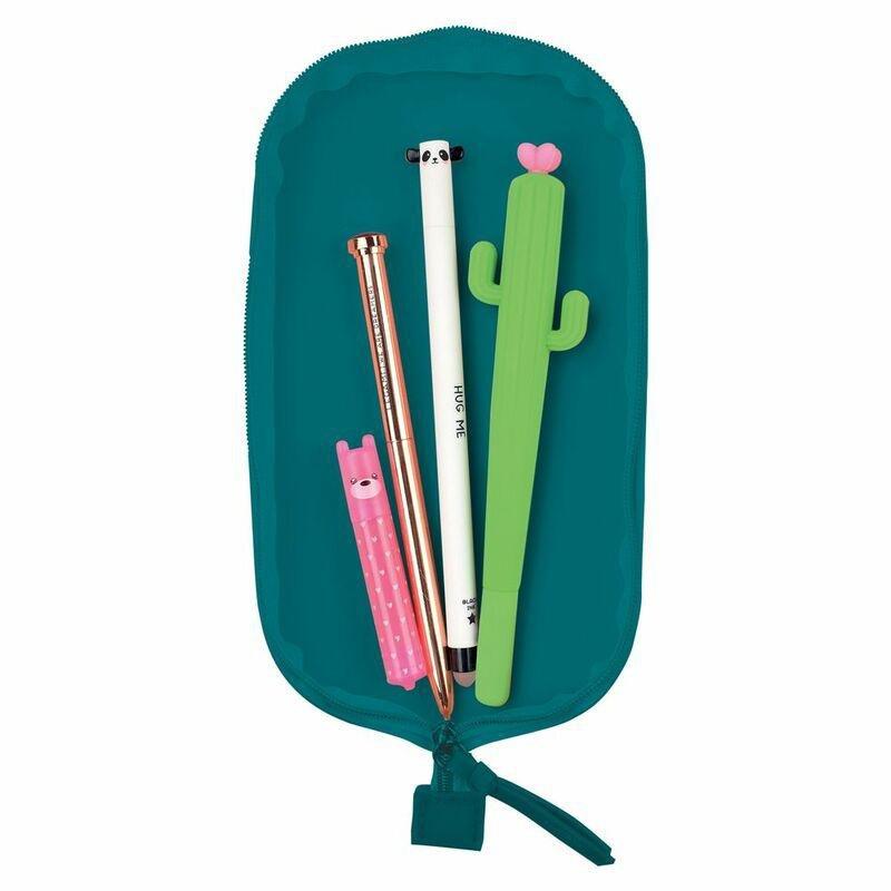 Legami Soft Silicone Pencil Case - Petrol Blue, , large image number 2