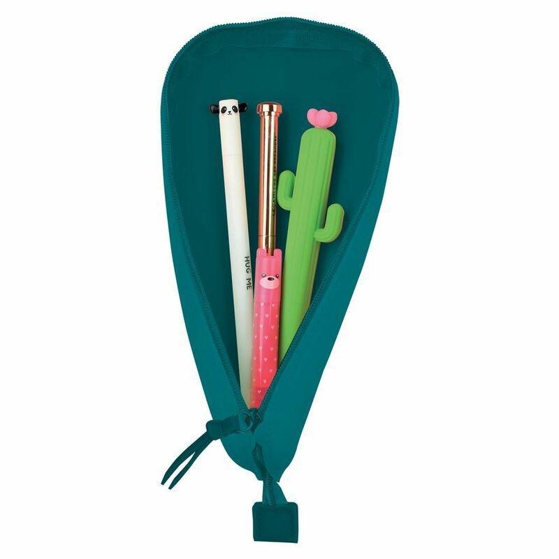 Legami Soft Silicone Pencil Case - Petrol Blue, , large image number 3