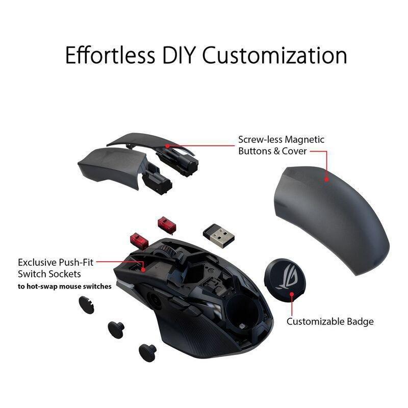 ASUS ROG Chakram X wireless RGB Gaming Mouse, , large image number 6