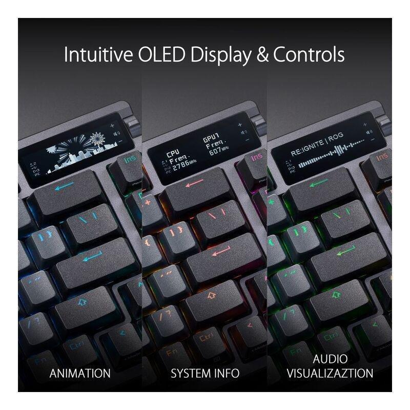 ASUS ROG Azoth 75% Wireless Gaming Custom Keyboard - NX mechanical switches - PBT Keycaps - Black (US Layout), , large image number 1