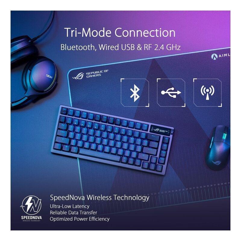 ASUS ROG Azoth 75% Wireless Gaming Custom Keyboard - NX mechanical switches - PBT Keycaps - Black (US Layout), , large image number 2