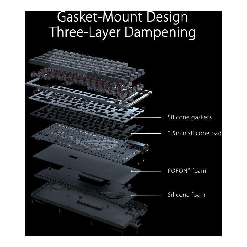 ASUS ROG Azoth TKL Gaming Custom Keyboard - NX mechanical switches - White (Arabic Layout), , large image number 3