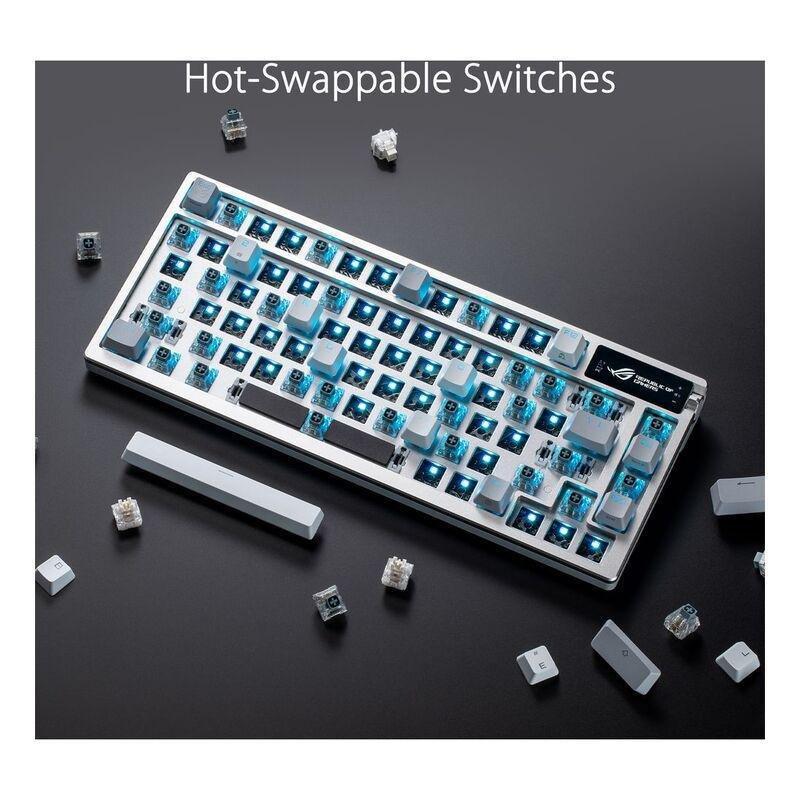ASUS ROG Azoth TKL Gaming Custom Keyboard - NX mechanical switches - White (Arabic Layout), , large image number 5