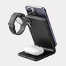 ENERGEA - Energea MagTrio 3-in-1 Foldable Magnetic Fast Wireless Charger - Gunmetal