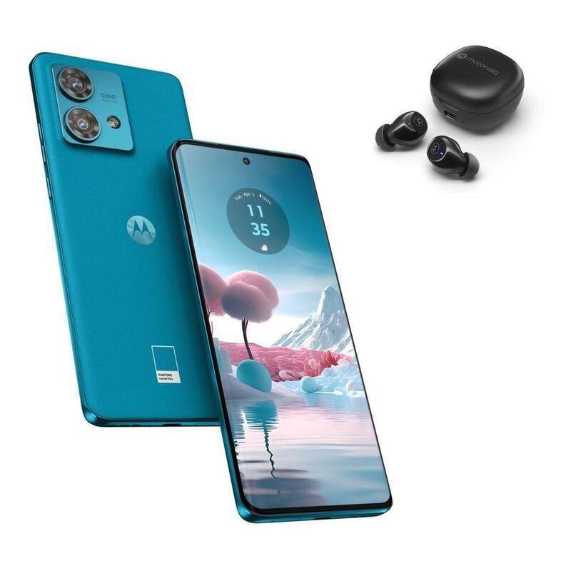 Motorola Edge 40 Neo 5G Smartphone 12GB/256GB - Caneel Bay + Motorola buds 105 True Wireless Earbuds, , large image number 0