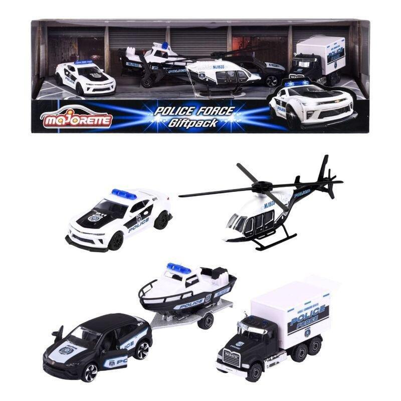 Majorette Police Force Giftpack Diecast Cars (Pack of 5), , large image number 0