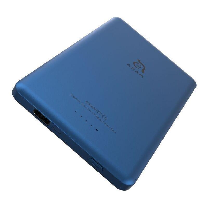Adam Elements Gravity C5 5000mAh Magnetic Wireless Charging Power Bank - Blue, , large image number 8