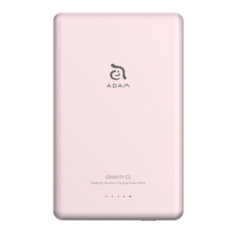 Adam Elements Gravity C5 5000mAh Magnetic Wireless Charging Power Bank - Pink, , large image number 0