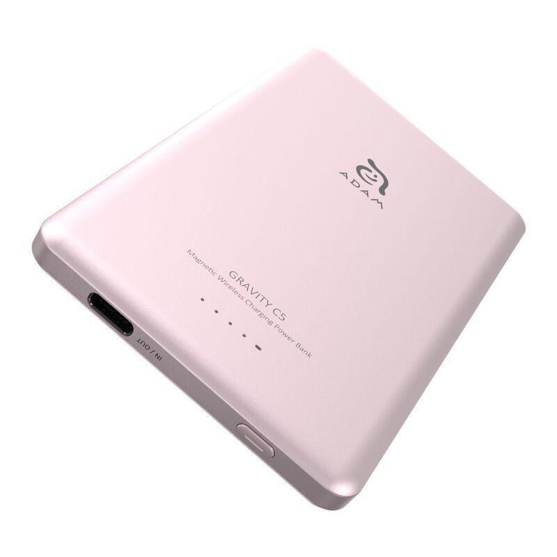 Adam Elements Gravity C5 5000mAh Magnetic Wireless Charging Power Bank - Pink, , large image number 8