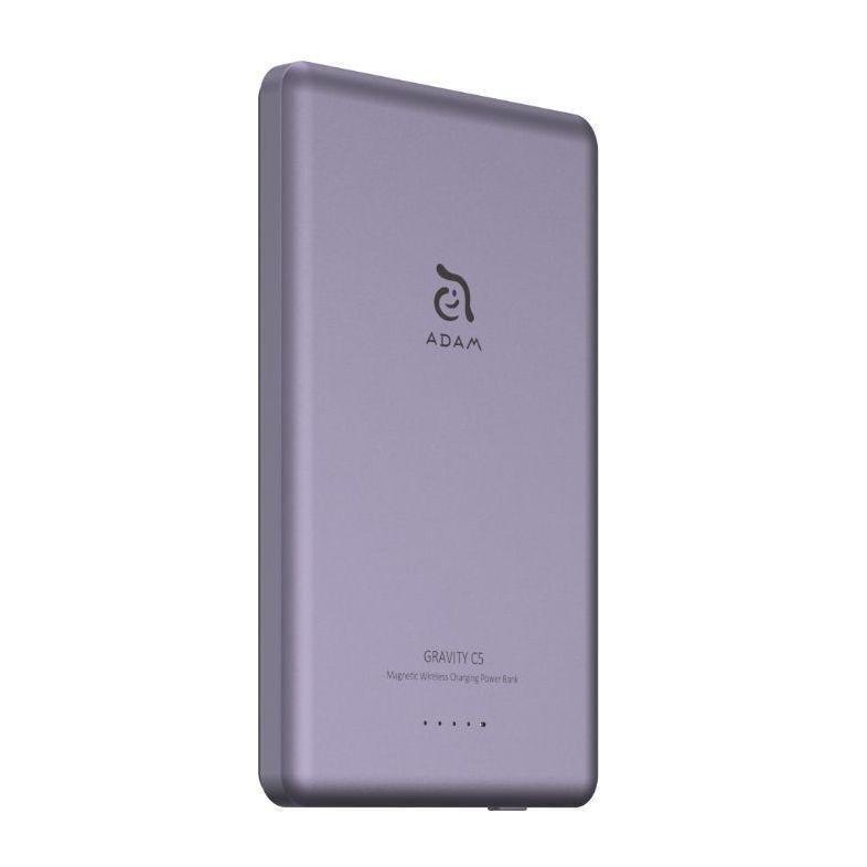 Adam Elements Gravity C5 5000mAh Magnetic Wireless Charging Power Bank - Purple, , large image number 2