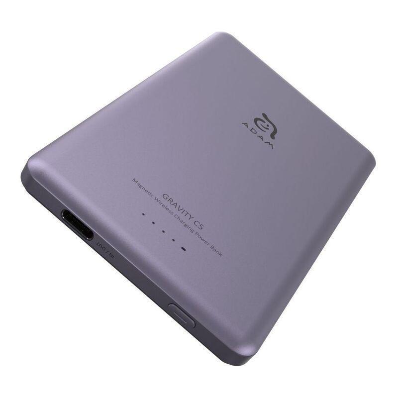 Adam Elements Gravity C5 5000mAh Magnetic Wireless Charging Power Bank - Purple, , large image number 5