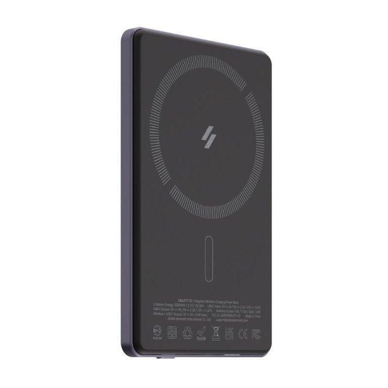 Adam Elements Gravity C5 5000mAh Magnetic Wireless Charging Power Bank - Purple, , large image number 6