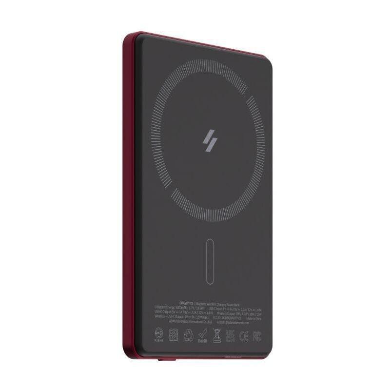 Adam Elements Gravity C5 5000mAh Magnetic Wireless Charging Power Bank - Red, , large image number 9