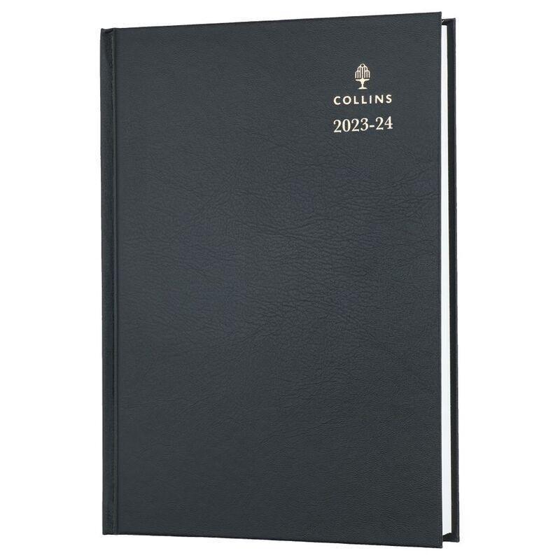 Collins Mid-Year 2023-2024 A5 Day-To-Page Appointments Paper Black, , medium