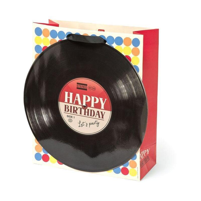 Legami Gift Bag - Large - Happy Birthday Vinyl, , large image number 0