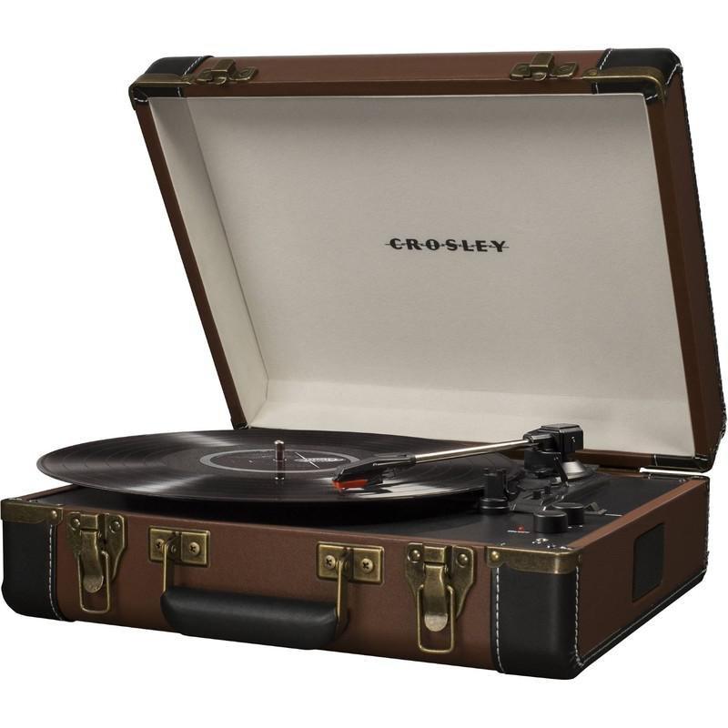 Crosley Executive Portable Turntable with Built-in Speakers - Brown, , large image number 1