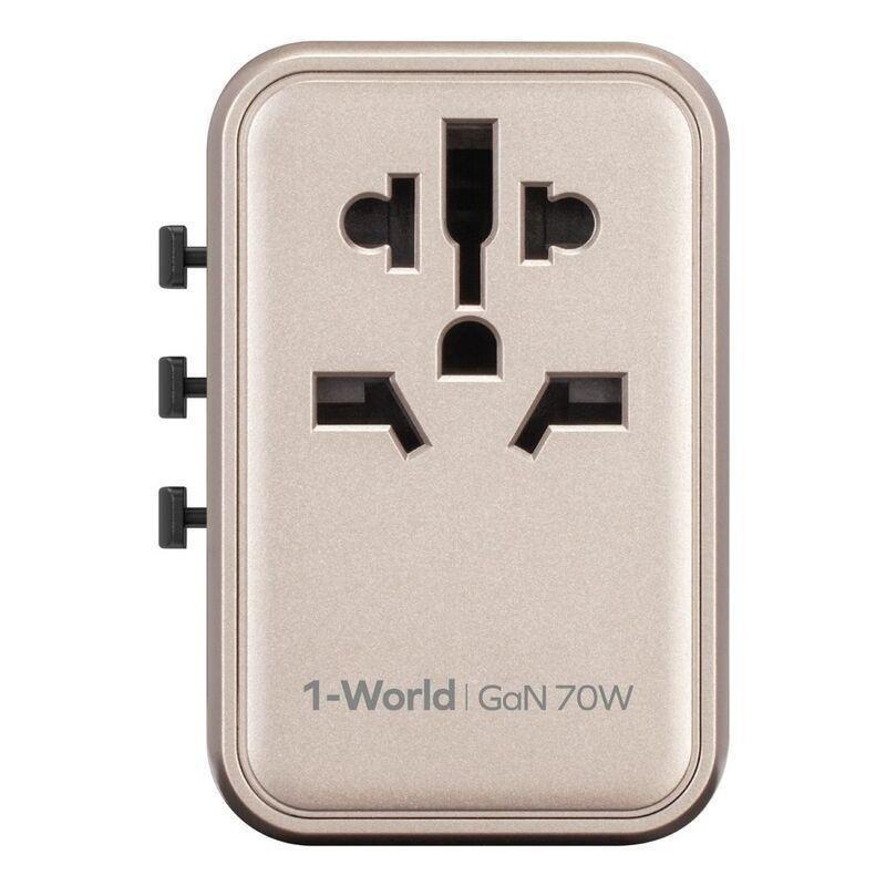 Momax 1-World 70W GaN AC Travel Adaptor - Titanium, , large image number 4