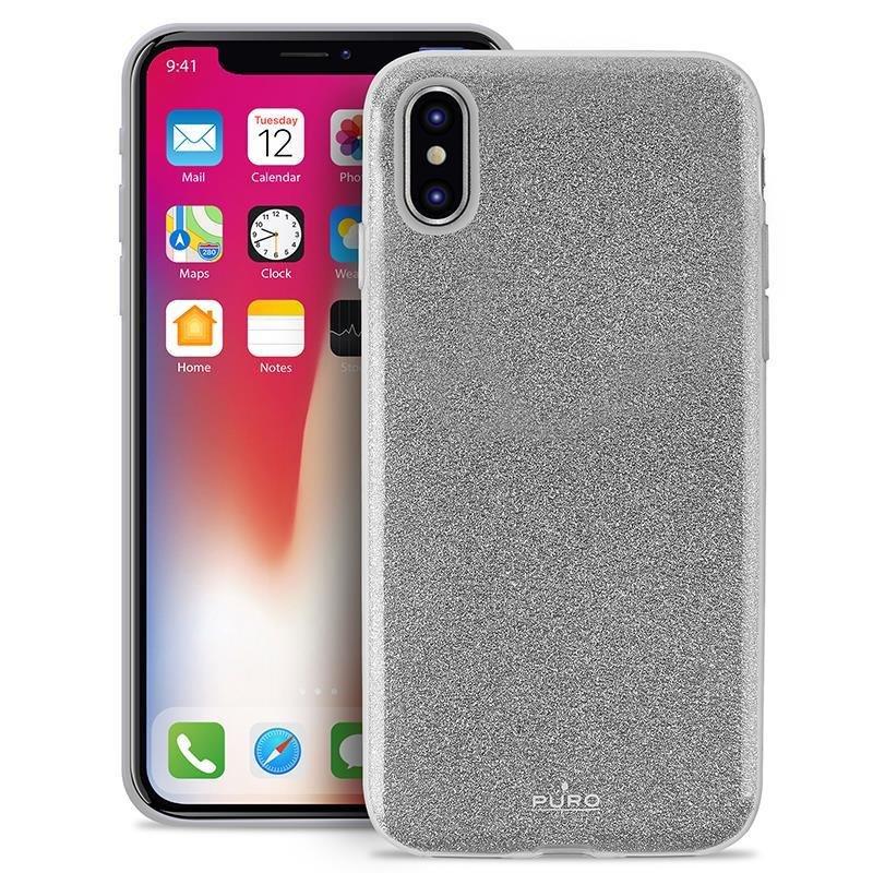 Puro Shine Pc/Tpu Case Silver for iPhone X, , large image number 0