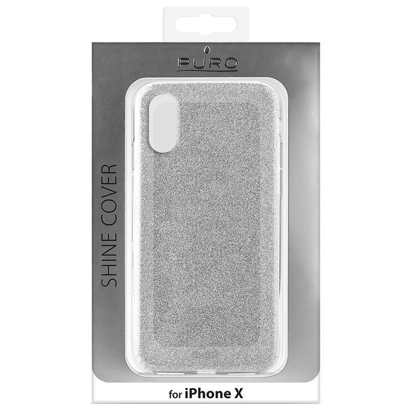 Puro Shine Pc/Tpu Case Silver for iPhone X, , large image number 2