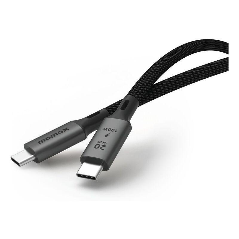 Momax Elite 100W USB-C To USB-C 3.2 Gen 2X2 20Gbps Cable 2m - Black, , large image number 1