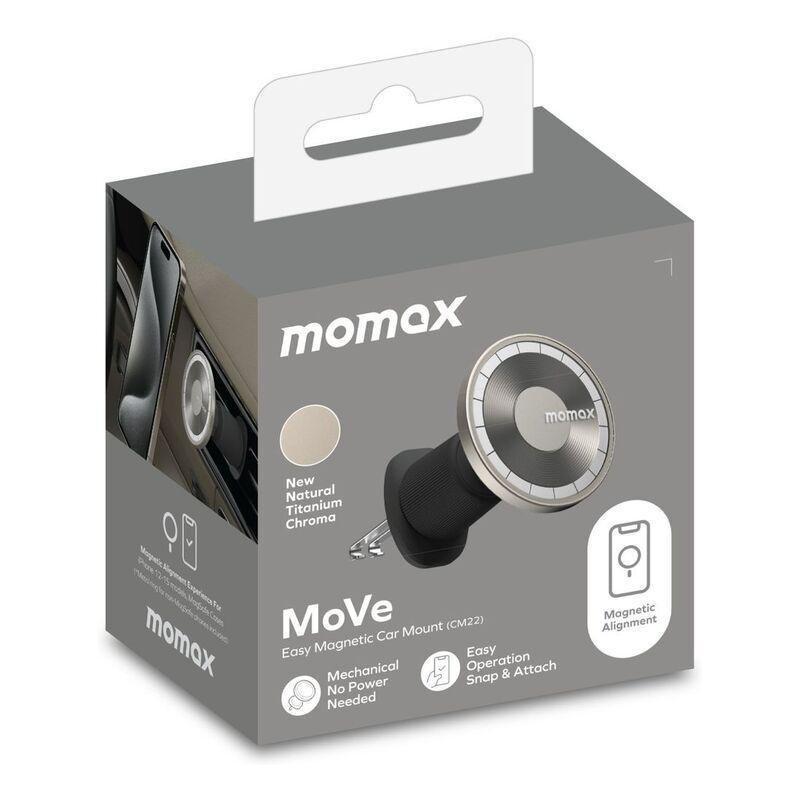 Momax Move Easy Magnetic Car Mount - Titanium, , large image number 2