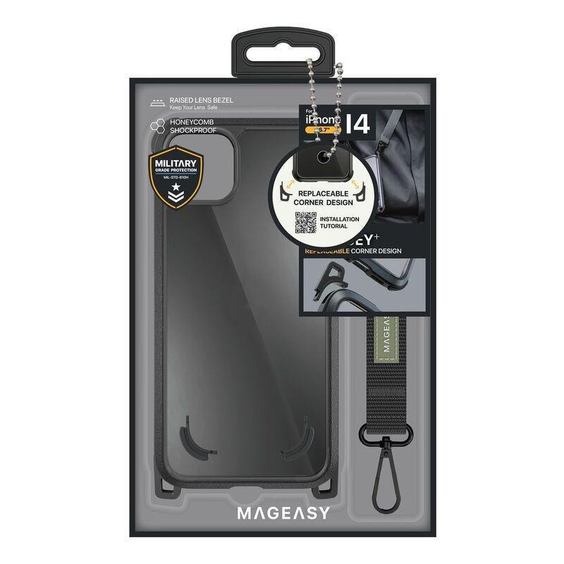 Mageasy ODYSSEY+ Rugged Utility Protective Case with Lanyard for iPhone 14 Pro Max - Classic Gray, , large image number 1