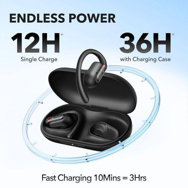 Soundcore V30i Open-Ear Earbuds - Black, , large image number 5