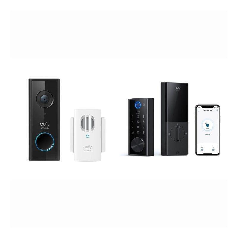 Eufy Security C210 Video Doorbell Lite - Black + Eufy S230 Smart lock Wi-Fi (Bundle), , large image number 0