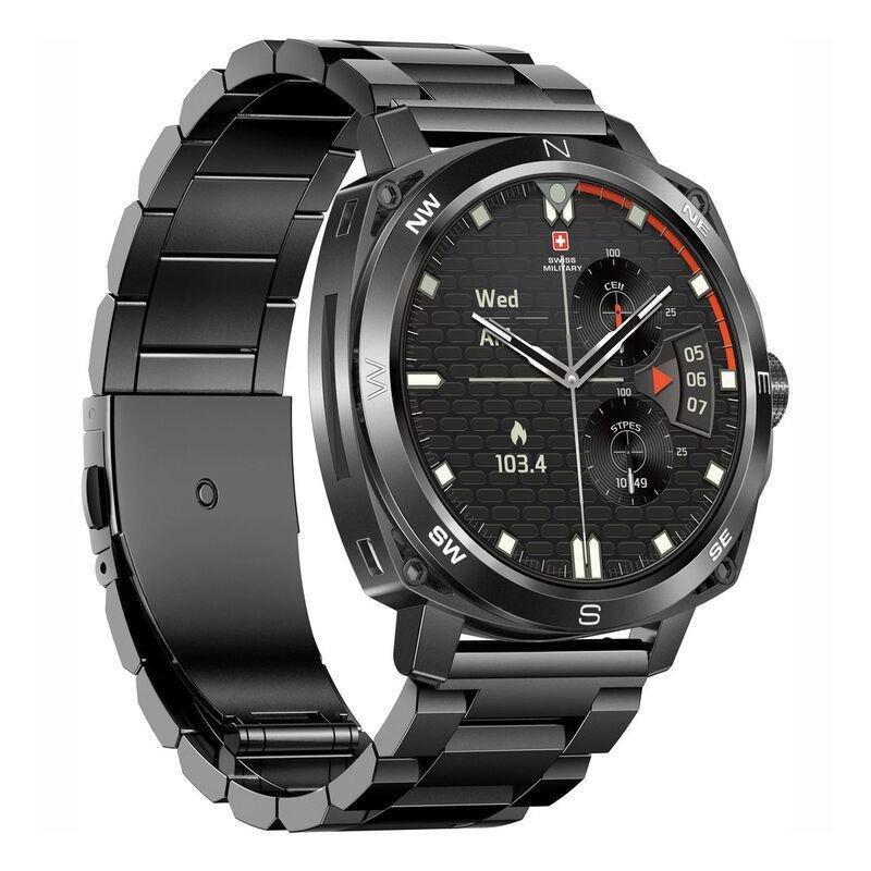 Swiss Military DOM4 Smartwatch - Black with Gunmetal Strap, , large image number 2