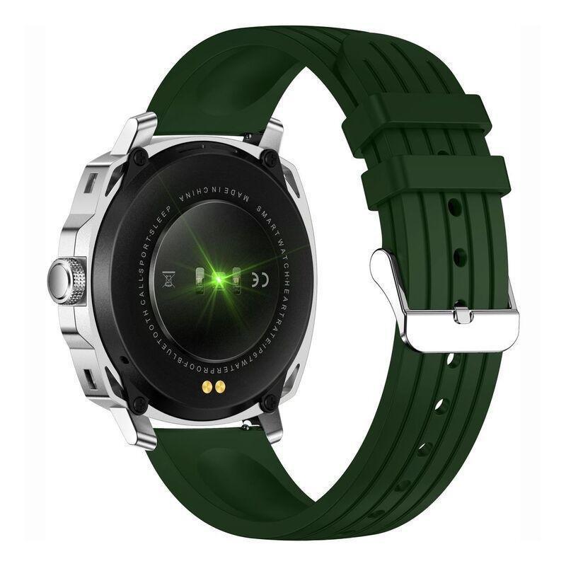 Swiss Military DOM4 Smartwatch - Silver With Green Silicon Strap, , large image number 3