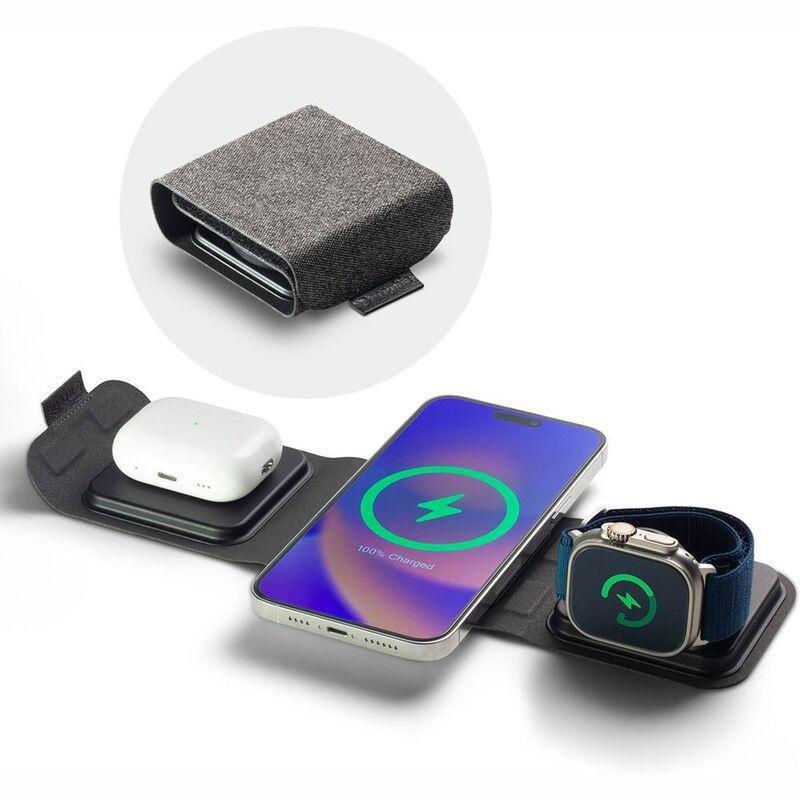 Mophie 3-in-1 Travel Charging Pad with MagSafe - Black, , medium