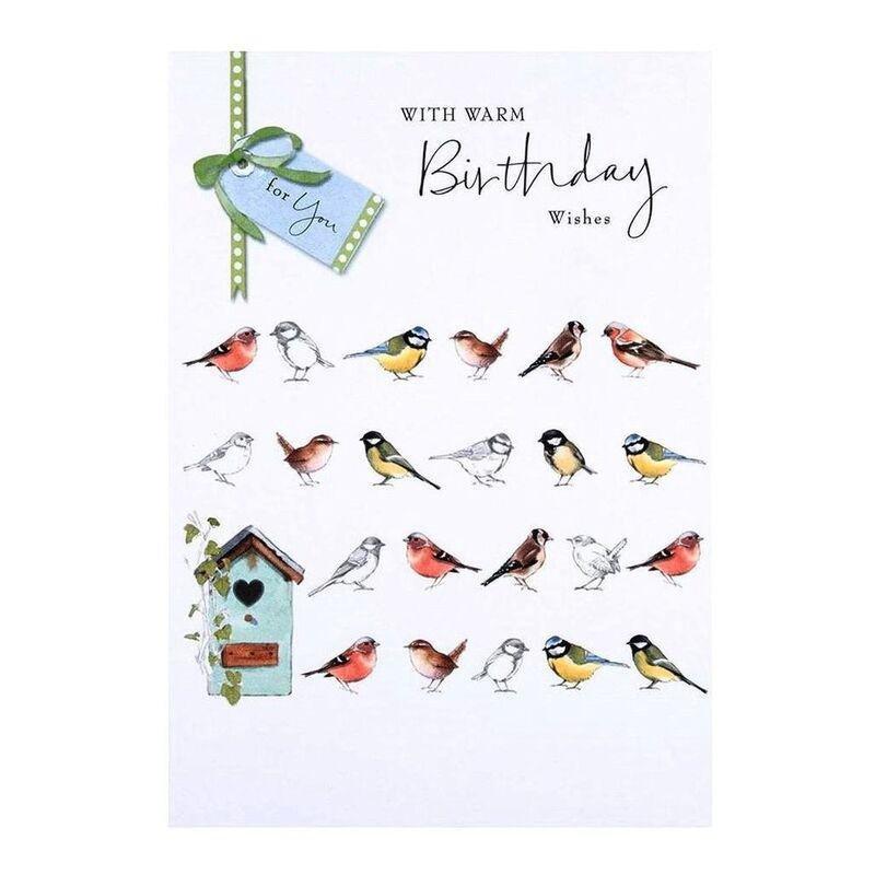 Hallmark with Warm Birthday Wishes Birds Greeting Card (138 x 202mm), , large image number 0