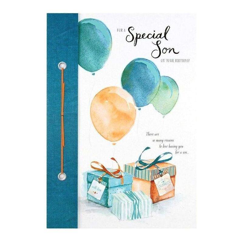 Hallmark for A Special Son Birthday Baloon Greeting Card (159 x 228mm), , large image number 0