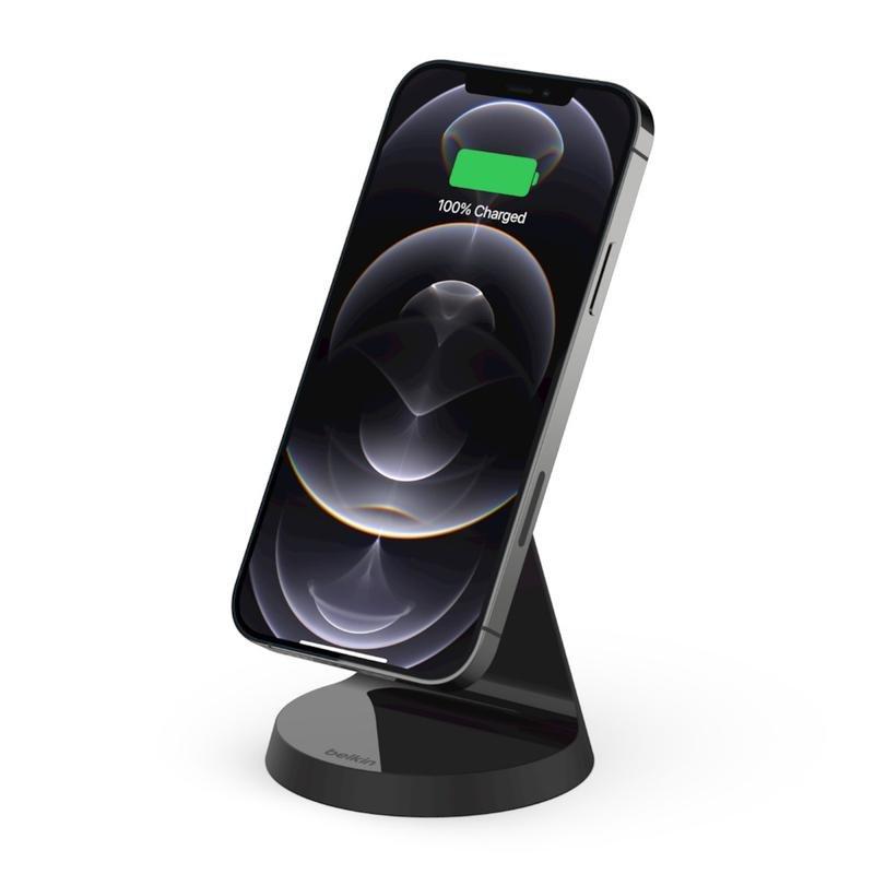 Belkin BoostCharge Magnetic Wireless Charger Stand 7.5W Black for iPhone 12, , large image number 0