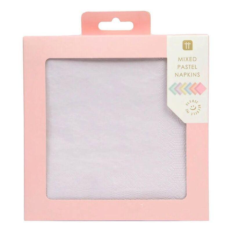 Talking Tables We Heart Pastels 33 cm Napkin In 6 Colours (Pack of 21), , medium