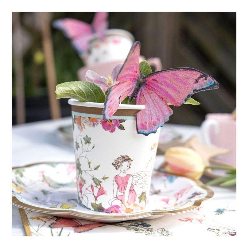 Talking Tables Truly Fairy Cups With Butterfly Topper 7 oz - (Pack of 12), , large image number 1