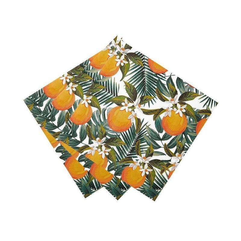 Talking Tables Fiesta Orange Palm 33 cm Napkin (Pack of 20), , large image number 0