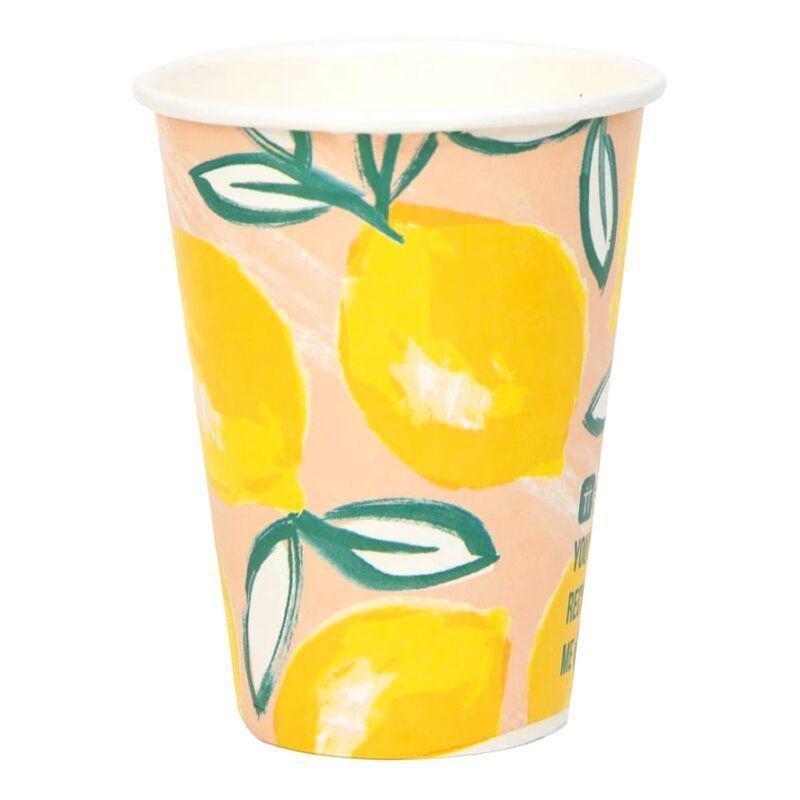 Talking Tables Citrus Choice Home Recyclable Paper Cups 12-oz (Pack of 8), , large image number 2