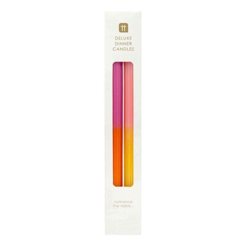 Talking Tables Marble Two Tone Pink Dinner Candles (Pack of 2), , medium